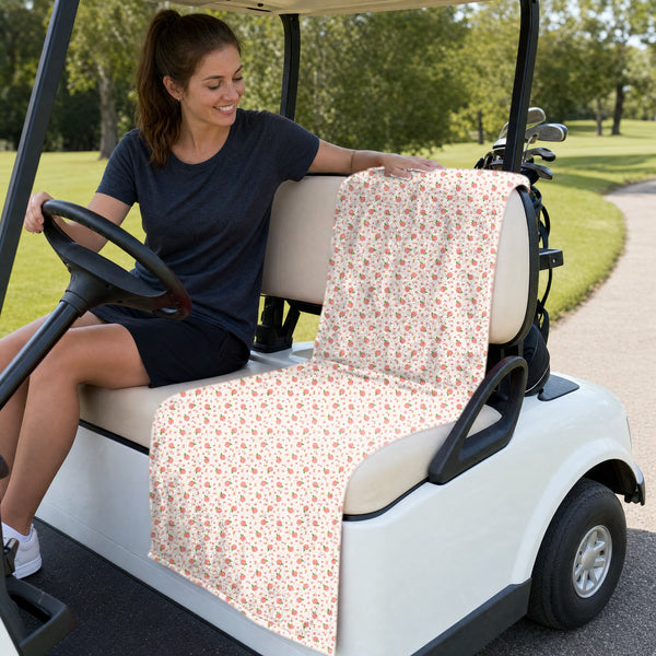 Peach State Full-Size Towel & Car Seat Cover - On a Golf Cart Seat