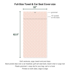Peach State Full-Size Towel & Car Seat Cover - Size Chart