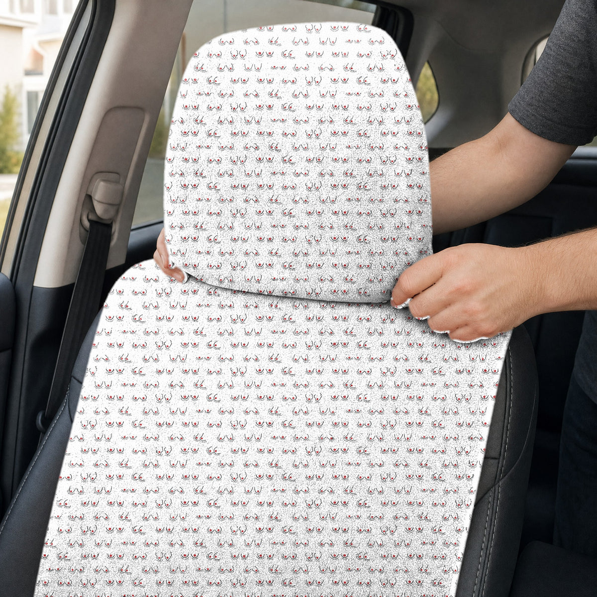 Peep Show Full-Size Towel & Car Seat Cover - Headrest Pocket