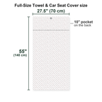 Peep Show Full-Size Towel & Car Seat Cover - Size Chart