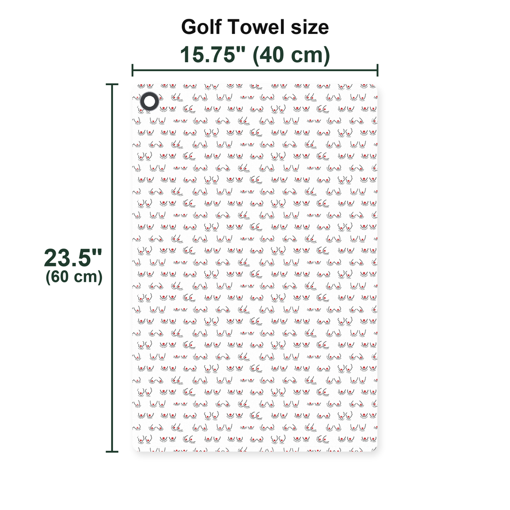 Peep Show Golf Towel - Size Chart