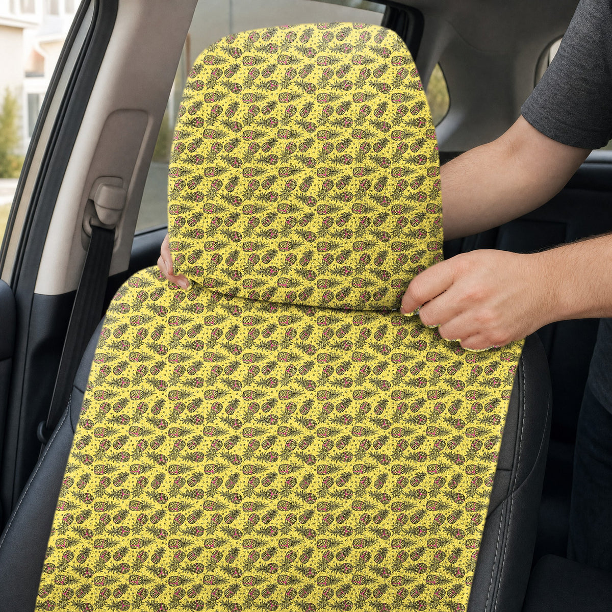 Pineapple Slut Full-Size Towel & Car Seat Cover - Headrest Pocket