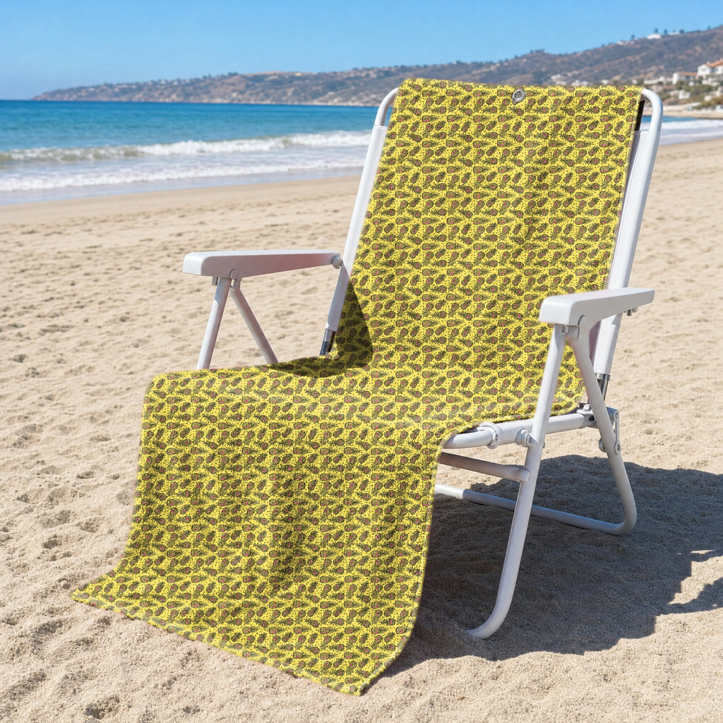 Pineapple Slut Full-Size Towel & Car Seat Cover - On a Beach Chair