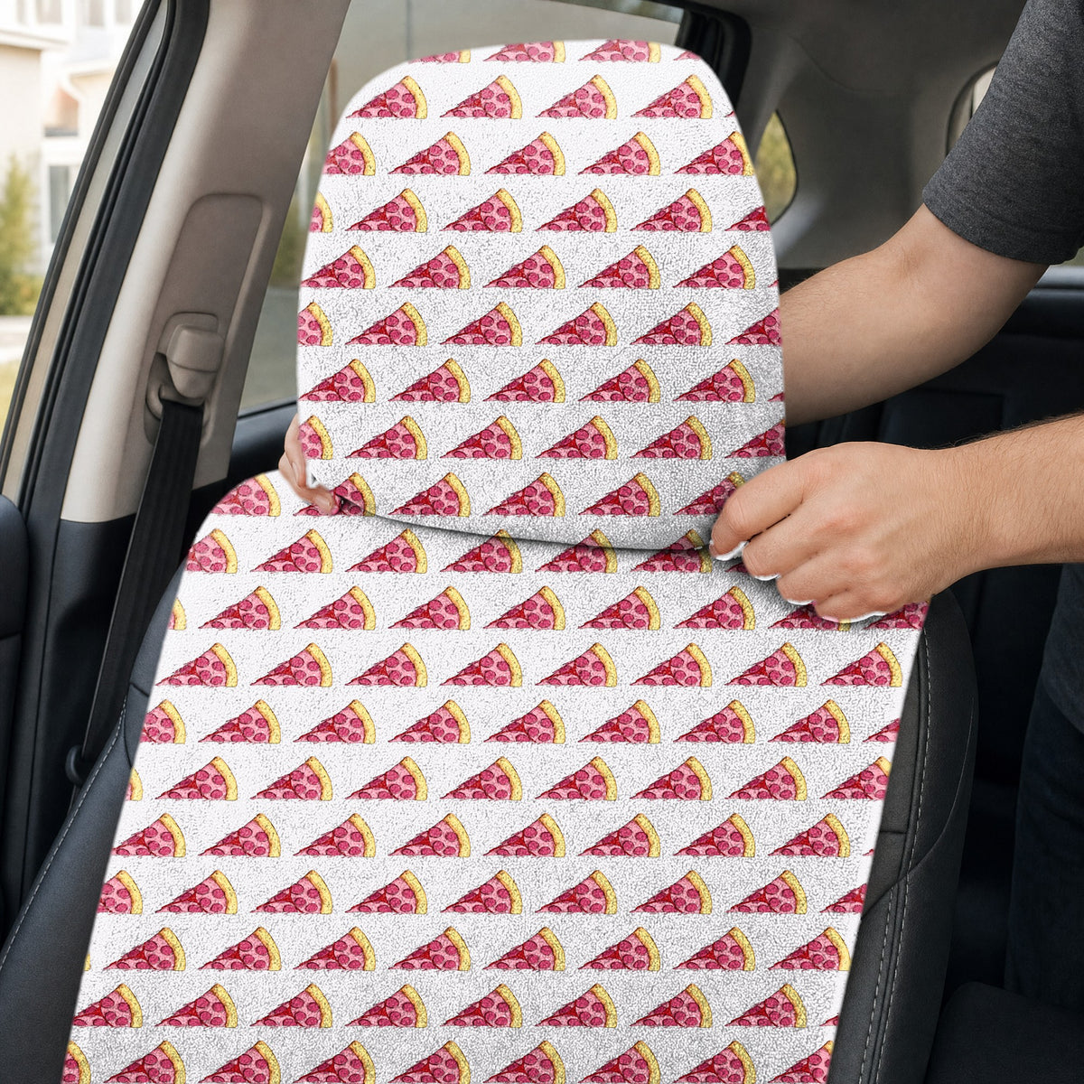 Pizza Slut Full-Size Towel & Car Seat Cover - Headrest Pocket