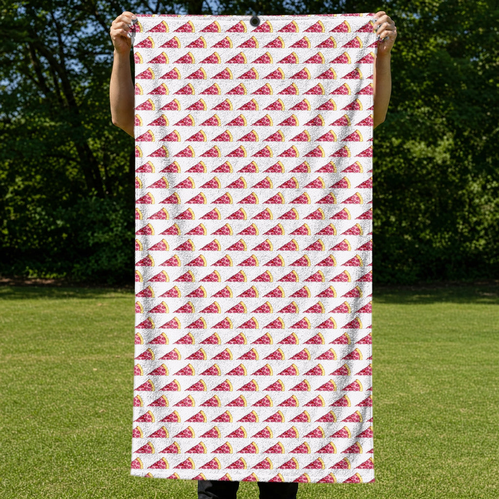 Pizza Slut Full-Size Towel & Car Seat Cover - Held Open