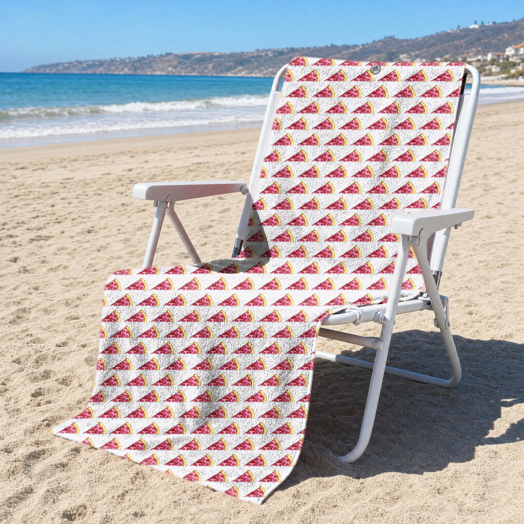 Pizza Slut Full-Size Towel & Car Seat Cover - On a Beach Chair