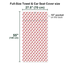Pizza Slut Full-Size Towel & Car Seat Cover - Size Chart