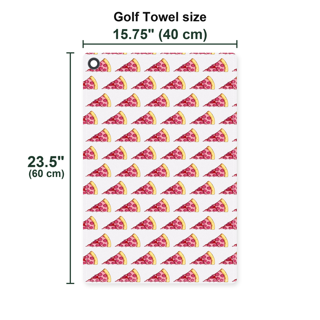 Pizza Slut Golf Towel - Size Chart