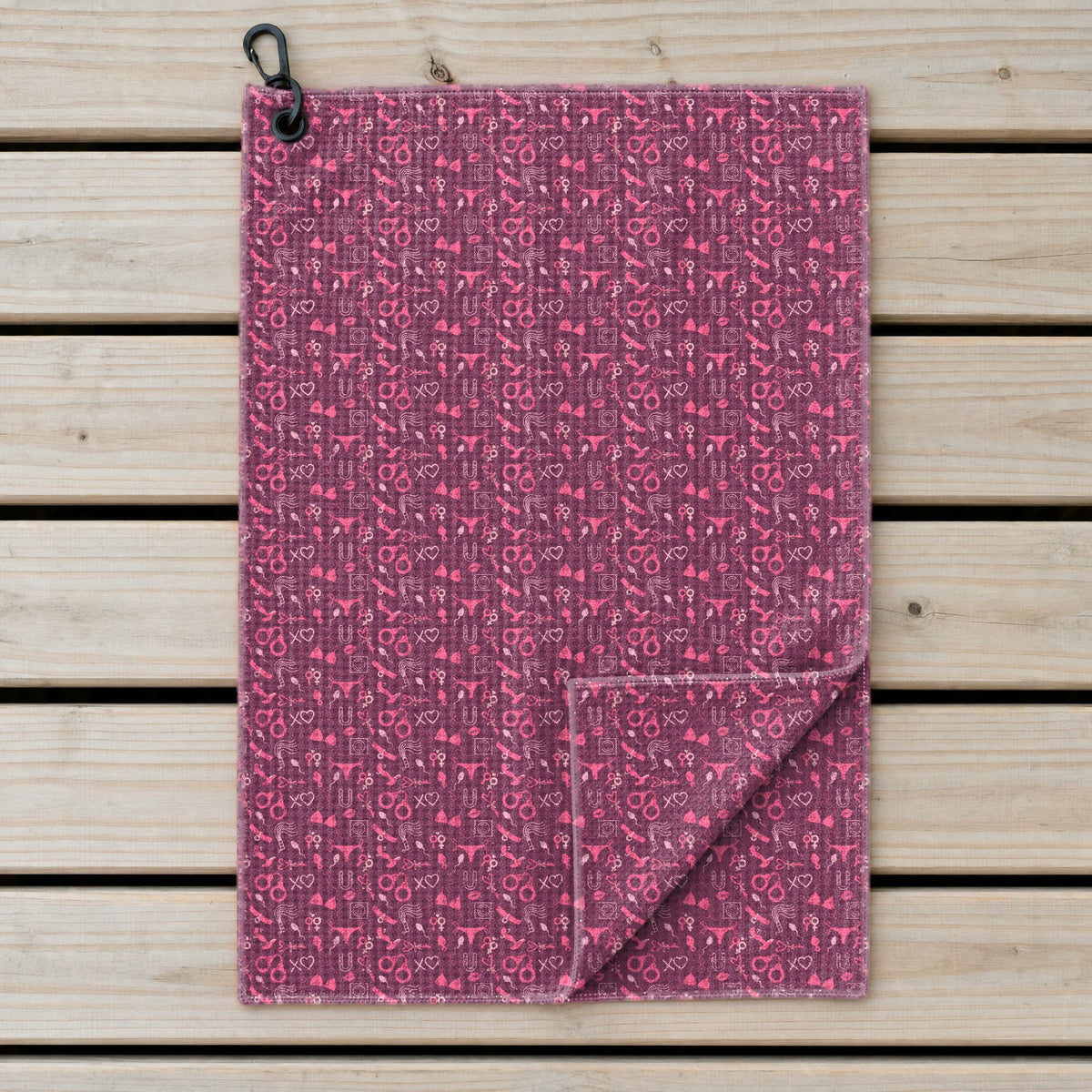 Pleasure Chest Golf Towel - Laid Flat