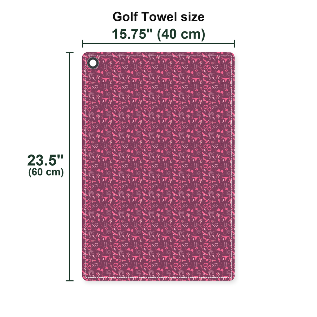 Pleasure Chest Golf Towel - Size Chart