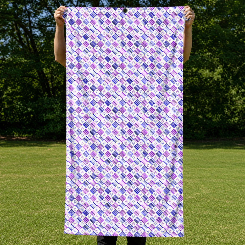 Polite Flip-Off Full-Size Towel & Car Seat Cover - Held Open