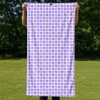 Polite Flip-Off Full-Size Towel & Car Seat Cover - Held Open