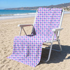 Polite Flip-Off Full-Size Towel & Car Seat Cover - On a Beach Chair