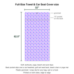 Polite Flip-Off Full-Size Towel & Car Seat Cover - Size Chart
