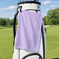 Polite Flip-Off Golf Towel - Hanging on a Golf Bag