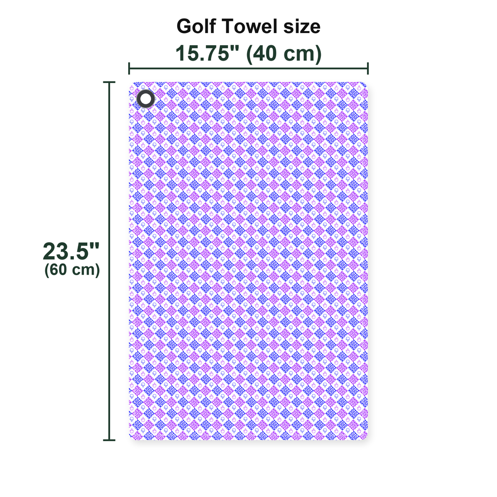 Polite Flip-Off Golf Towel - Size Chart