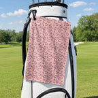 Raccoon Golf Towel - Hanging on a Golf Bag