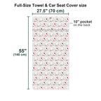 Red Clay Full-Size Towel & Car Seat Cover - Size Chart