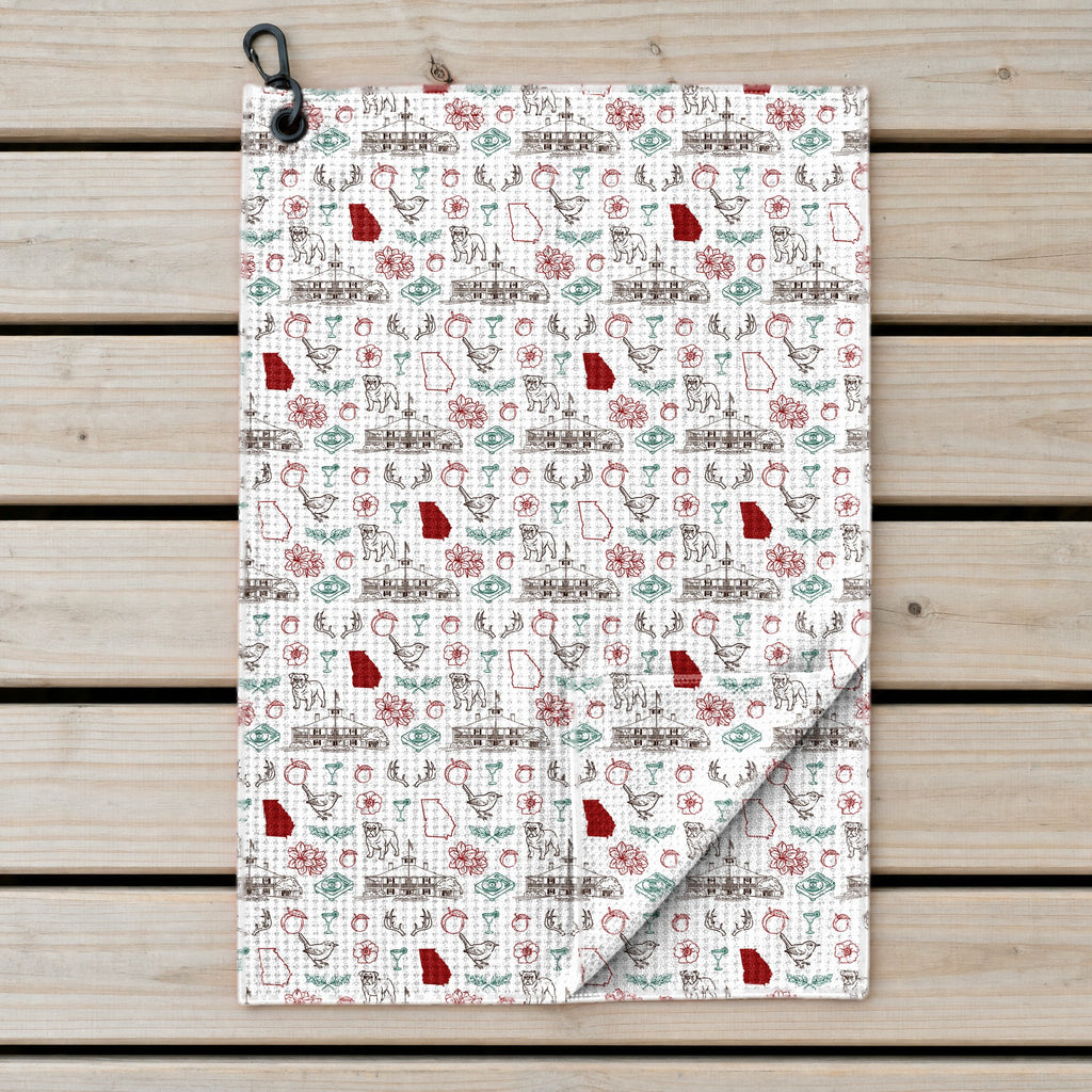 Red Clay Golf Towel - Laid Flat