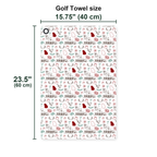 Red Clay Golf Towel - Size Chart