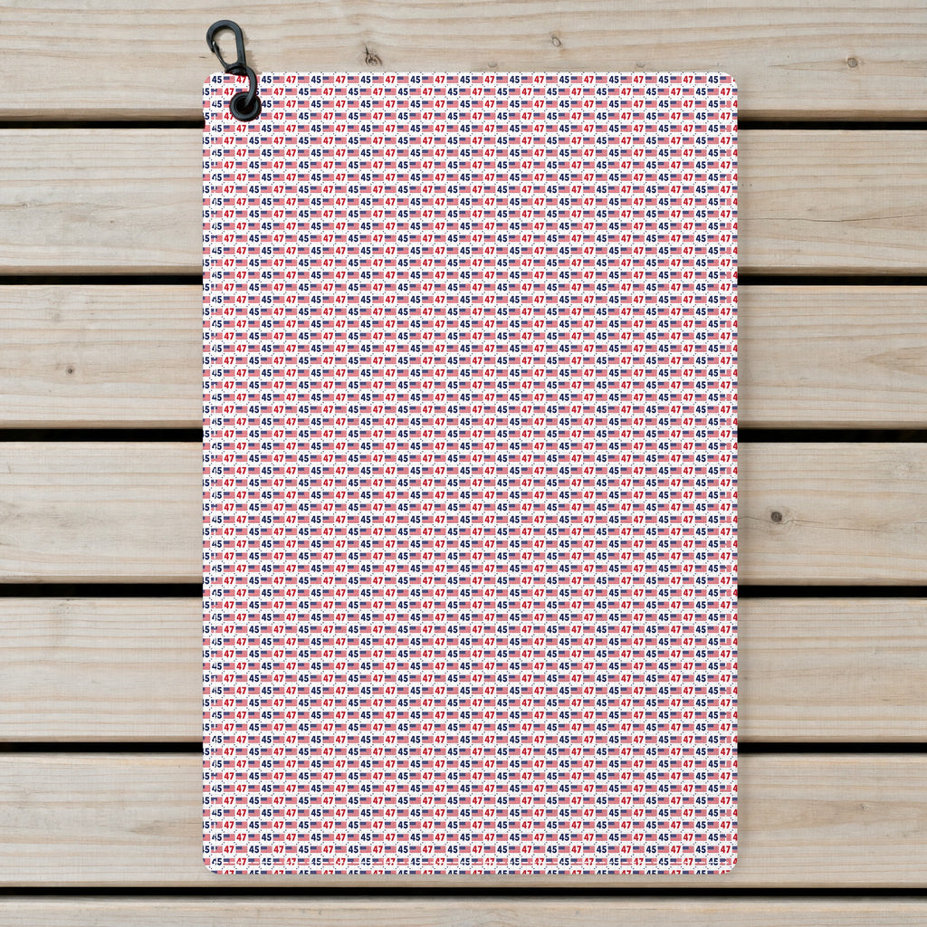 Red Comeback Golf Towel - Laid Flat