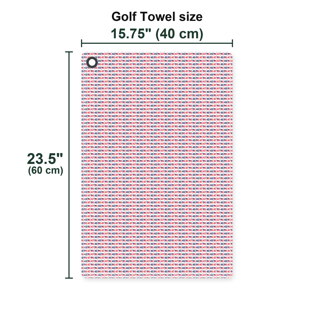 Red Comeback Golf Towel - Size Chart