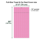 Red Solo Cup Full-Size Towel & Car Seat Cover - Size Chart