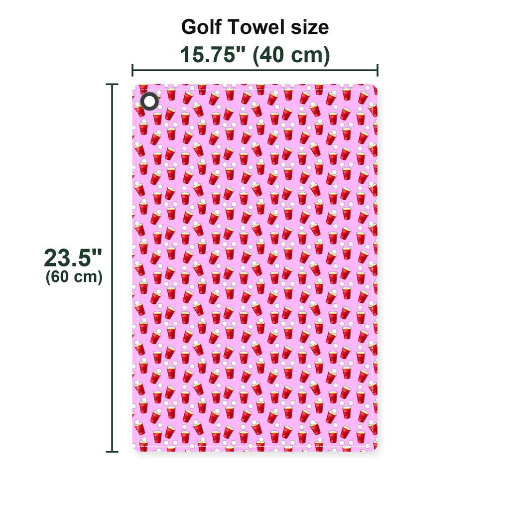 Red Solo Cup Golf Towel - Size Chart