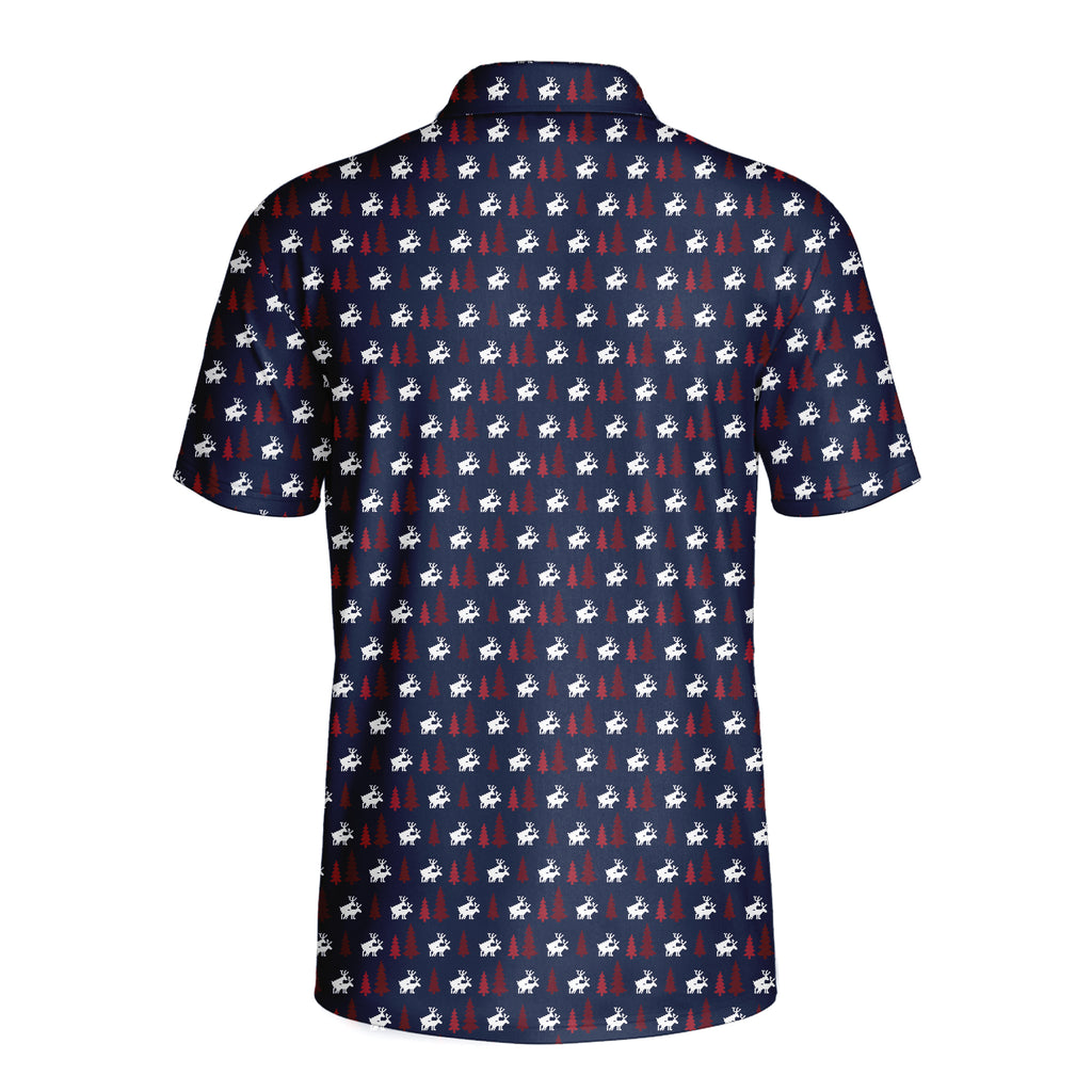 Reindeer Games Polo Shirt For Men - NAVY-BACK
