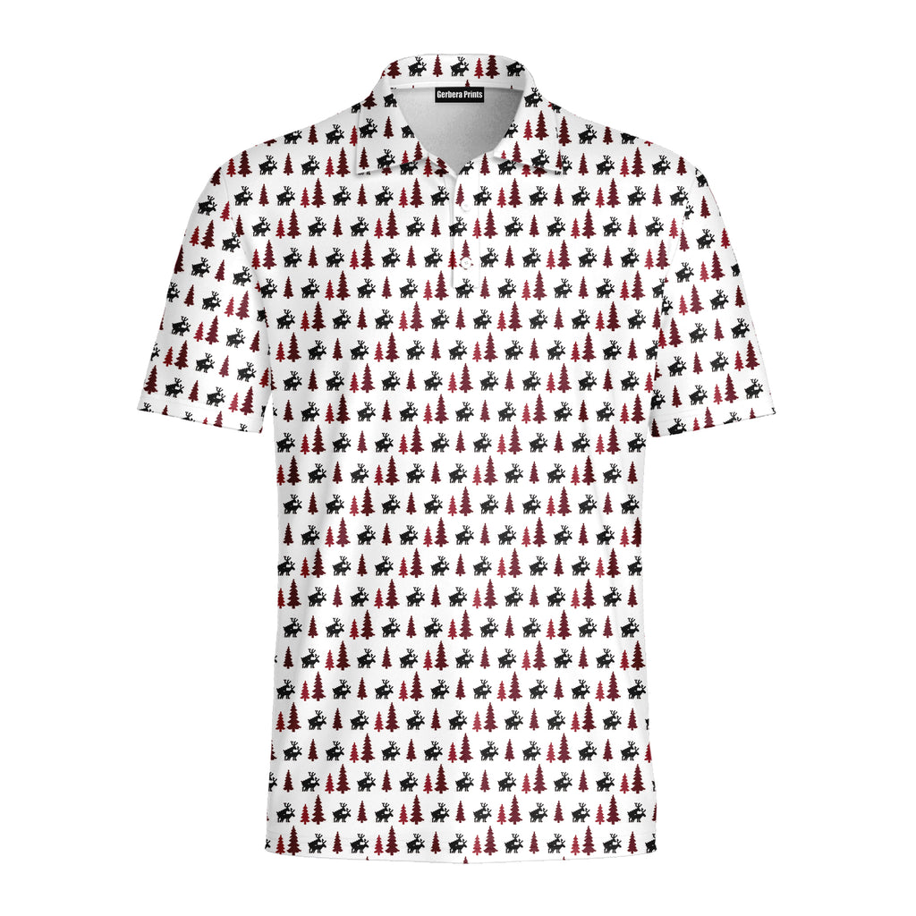 Reindeer Games Polo Shirt For Men - WHITE-FRONT