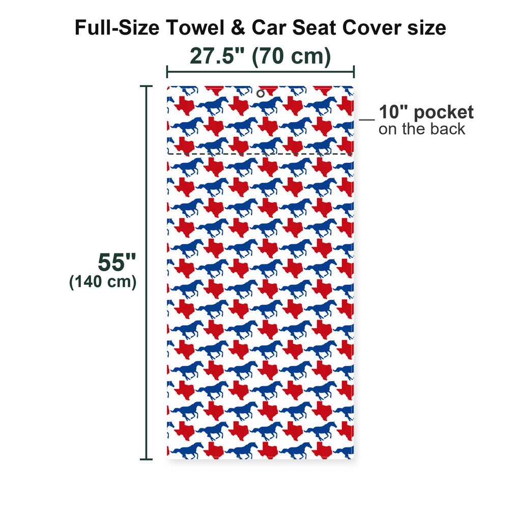 Ride ‘Em Full-Size Towel & Car Seat Cover - Size Chart
