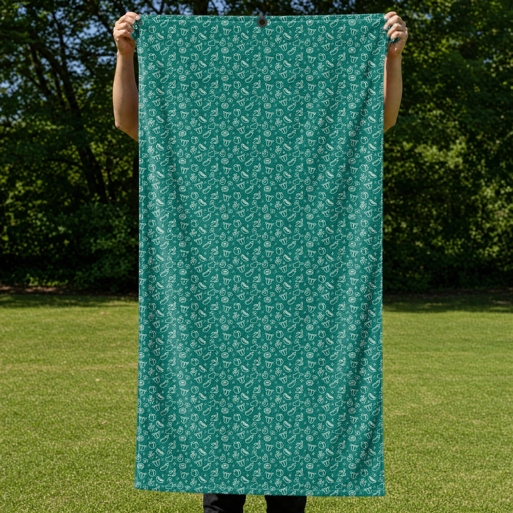Risky Texts Full-Size Towel & Car Seat Cover - Held Open