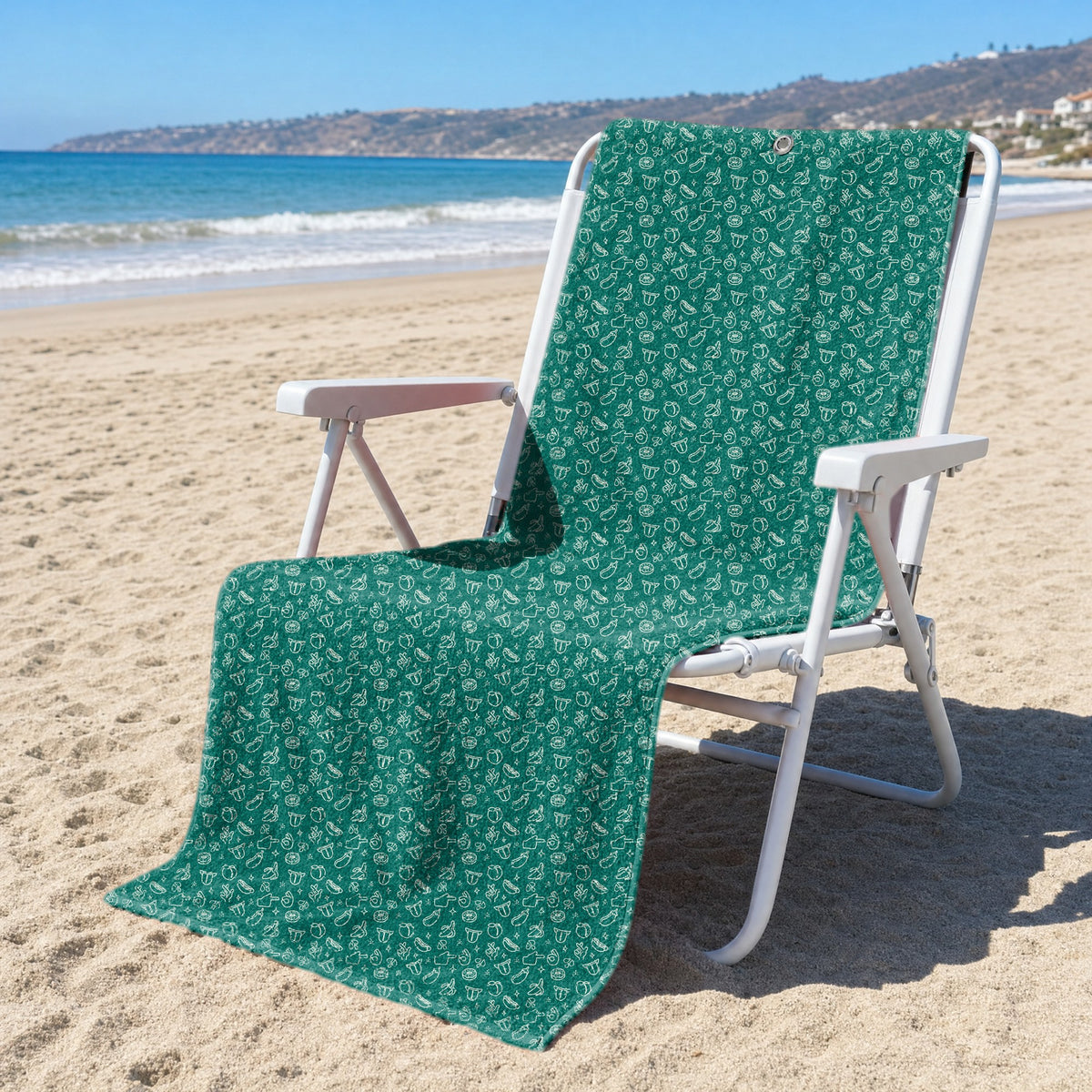 Risky Texts Full-Size Towel & Car Seat Cover - On a Beach Chair