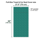 Risky Texts Full-Size Towel & Car Seat Cover - Size Chart