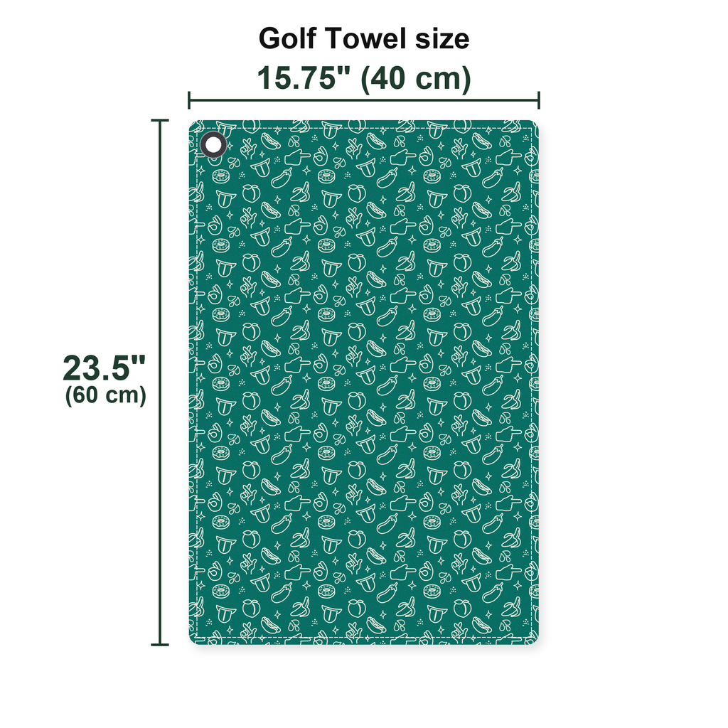 Risky Texts Golf Towel - Size Chart