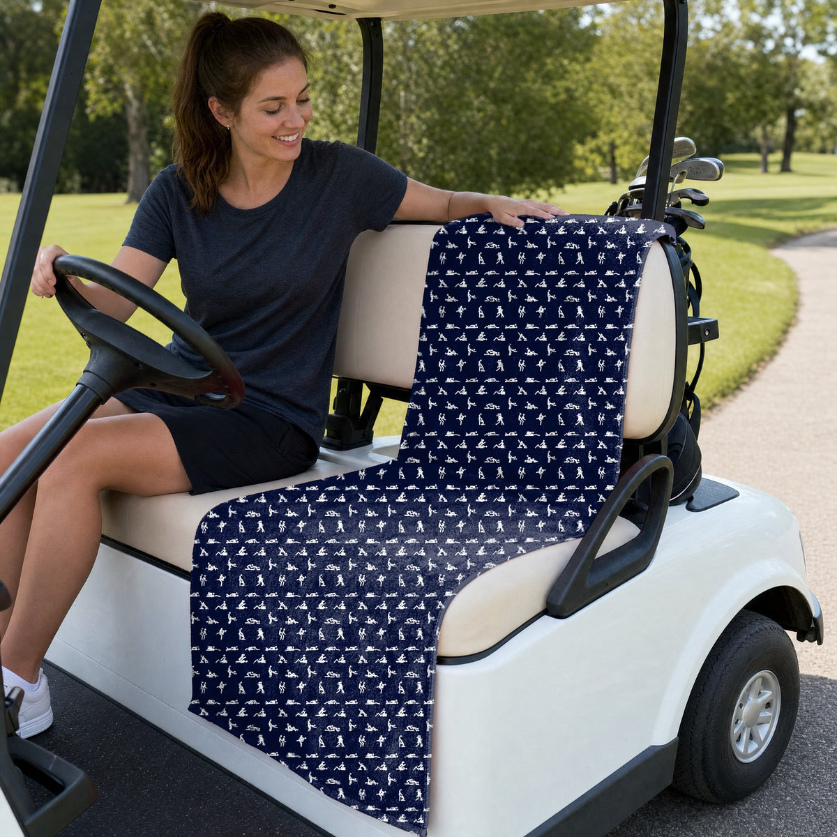 S-e-x Ed. Full-Size Towel & Car Seat Cover - On a Golf Cart Seat