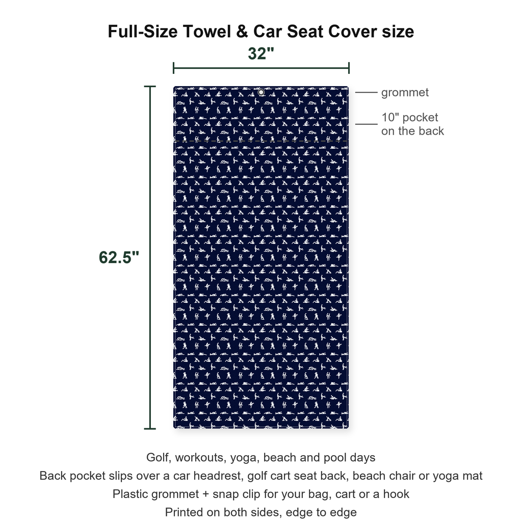 S-e-x Ed. Full-Size Towel & Car Seat Cover - Size Chart