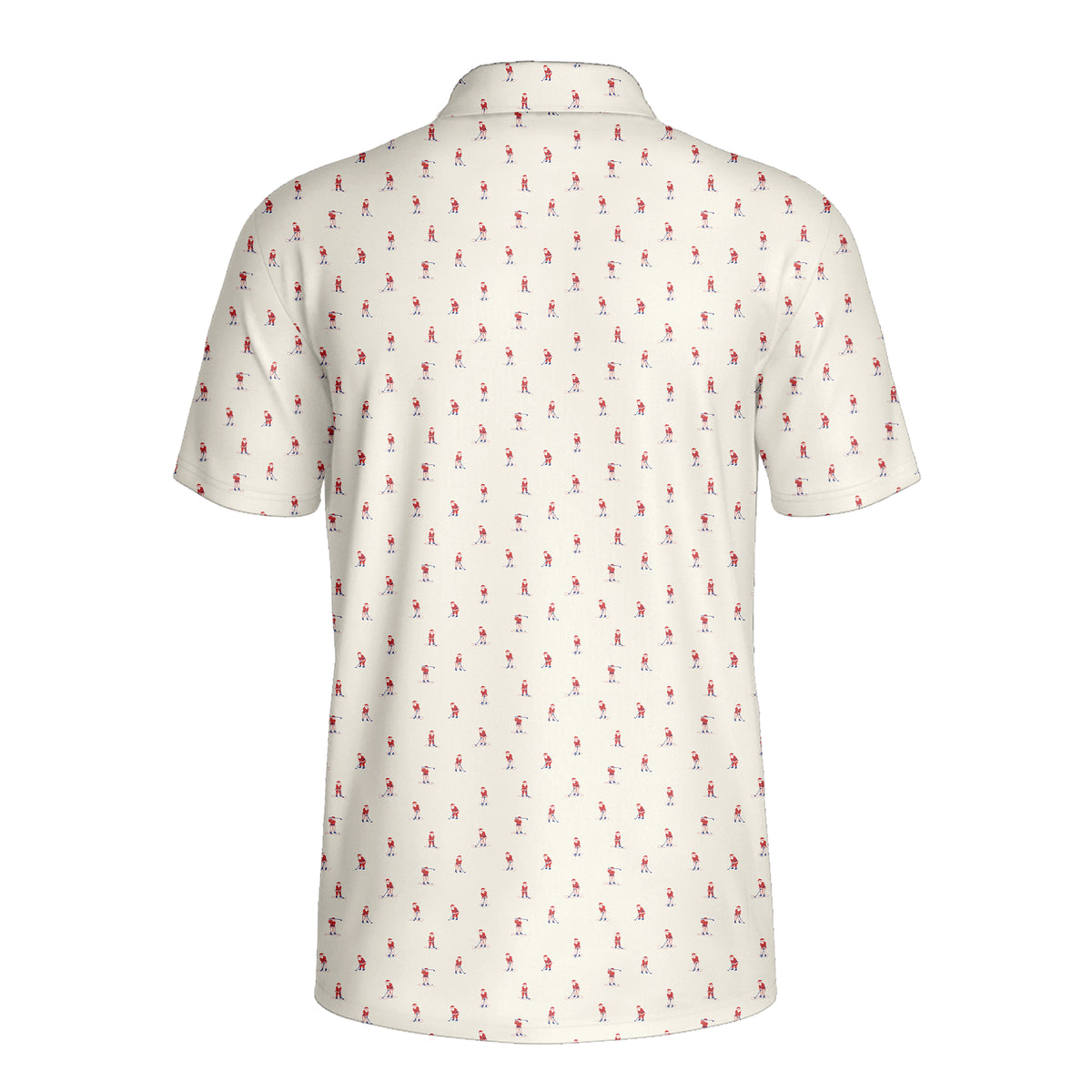 Santa’s Back Nine Polo Shirt For Men - Back