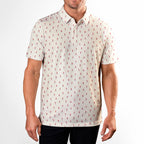 Santa’s Back Nine Polo Shirt For Men - M-FRONT