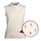Santa’s Back Nine Women Sleeveless Polo Shirt - 1