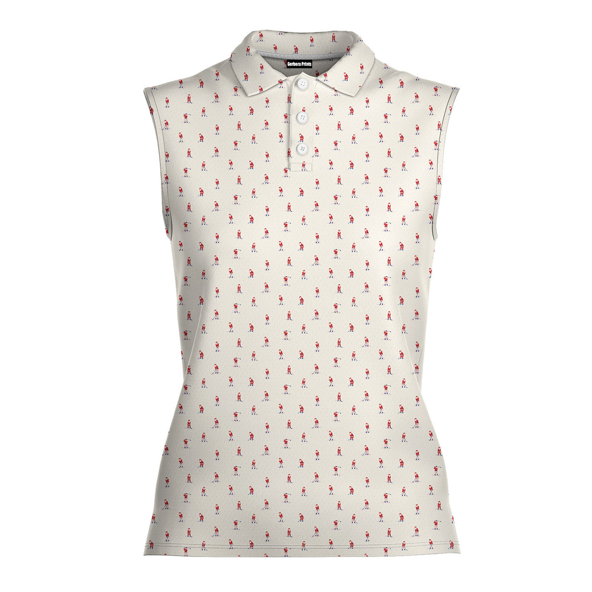 Santa’s Back Nine Women Sleeveless Polo Shirt - 2