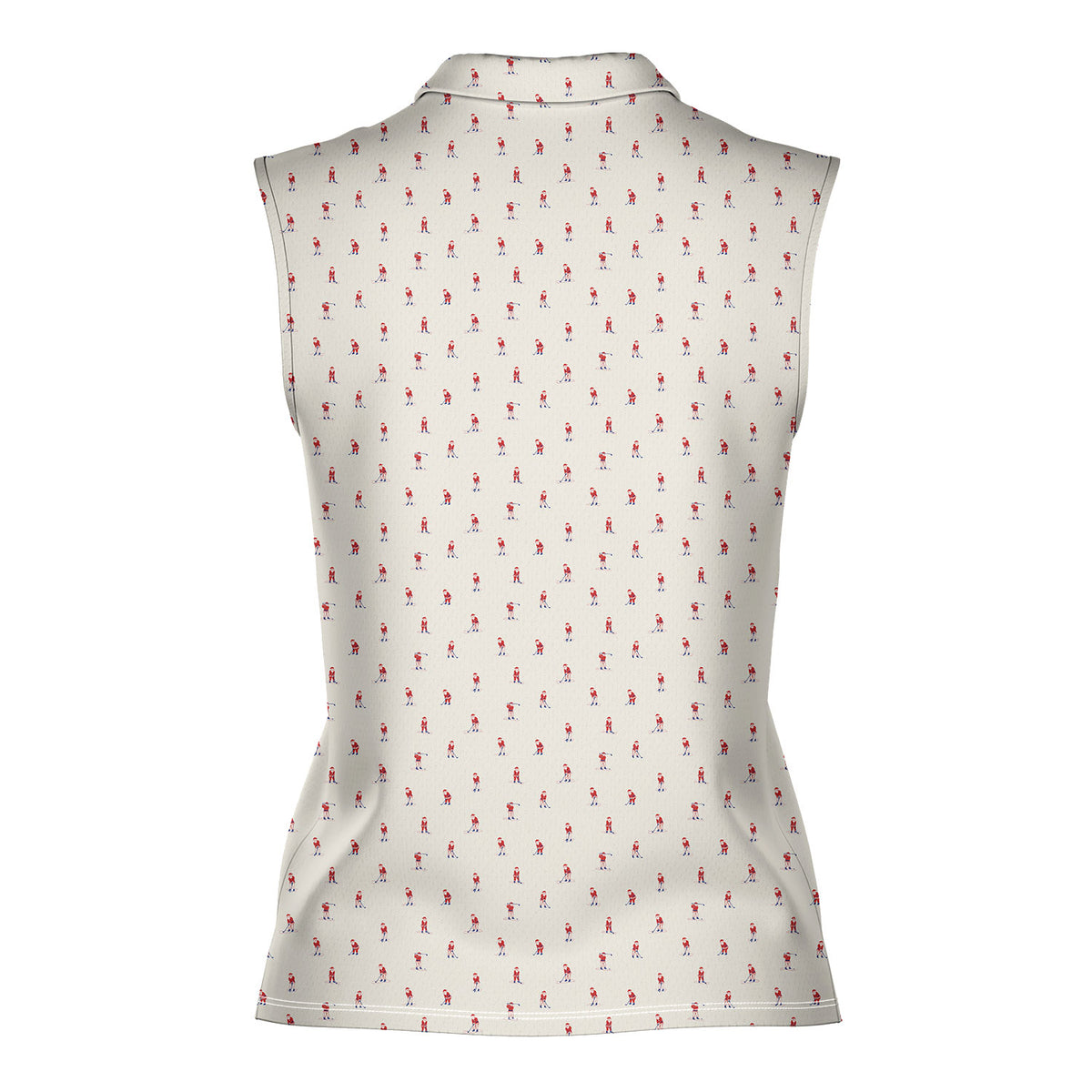 Santa’s Back Nine Women Sleeveless Polo Shirt - 3