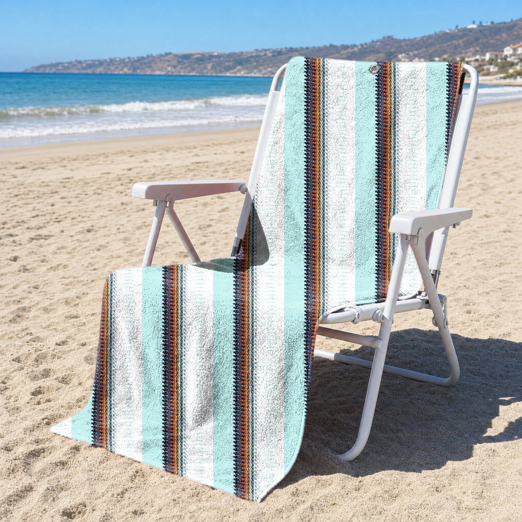 Sasquatch Bigfoot Full-Size Towel & Car Seat Cover - On a Beach Chair