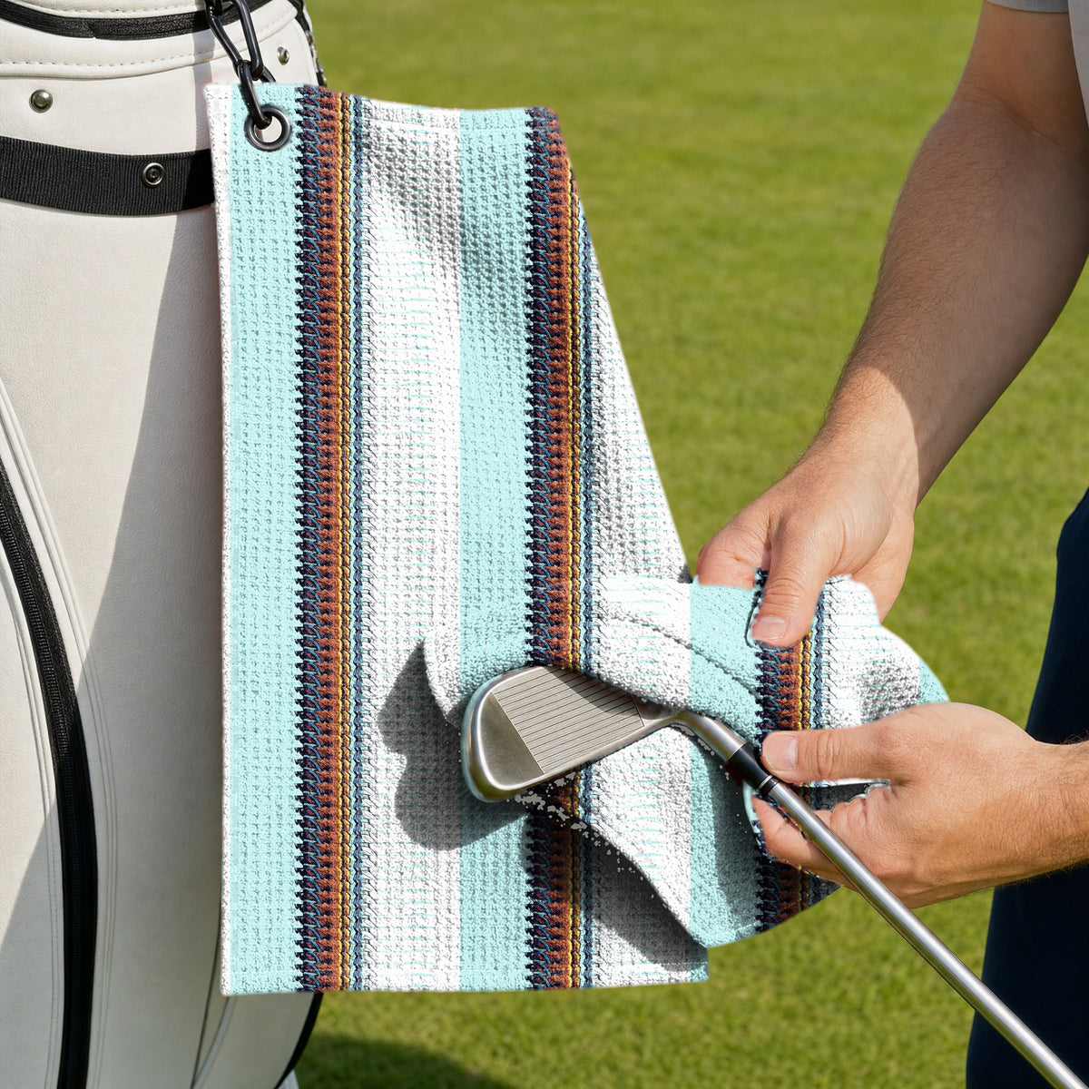 Sasquatch Bigfoot Golf Towel - Cleaning a Club