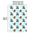 Sasquatch Bigfoot Golf Towel - Size Chart