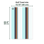 Sasquatch Bigfoot Golf Towel - Size Chart