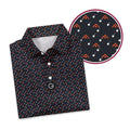 Schoen's Roofing, Hail Storm Polo Shirt For Men - Detail Close-up