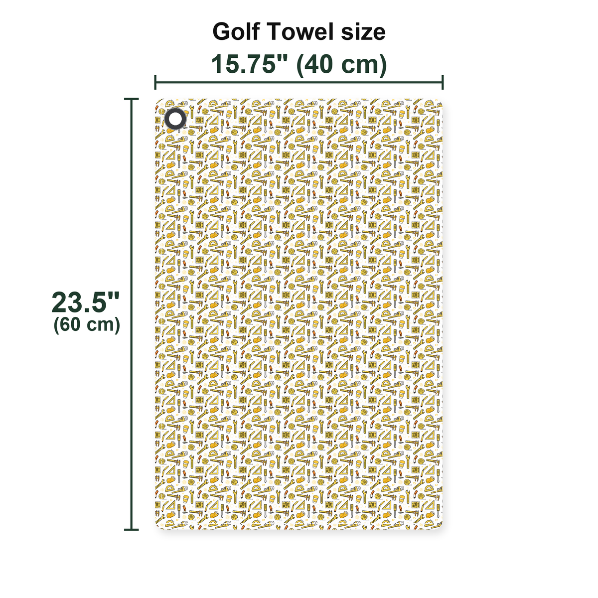 Scope Creep Golf Towel - Size Chart