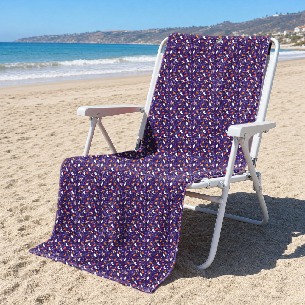Seductive Witch Full-Size Towel & Car Seat Cover - On a Beach Chair