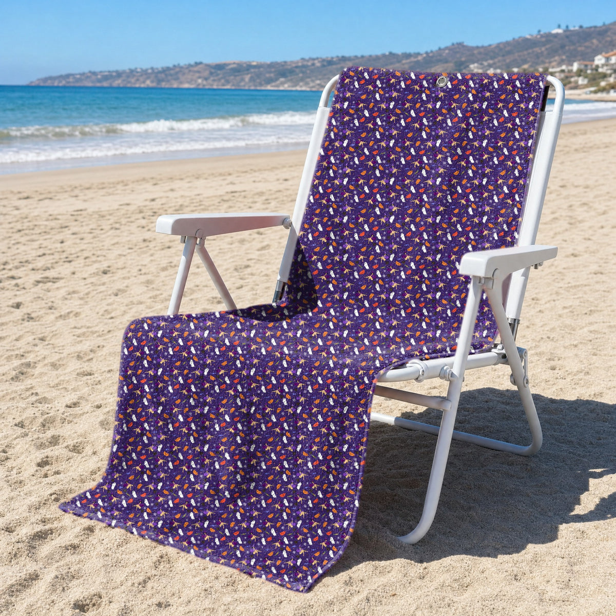 Seductive Witch Full-Size Towel & Car Seat Cover - On a Beach Chair